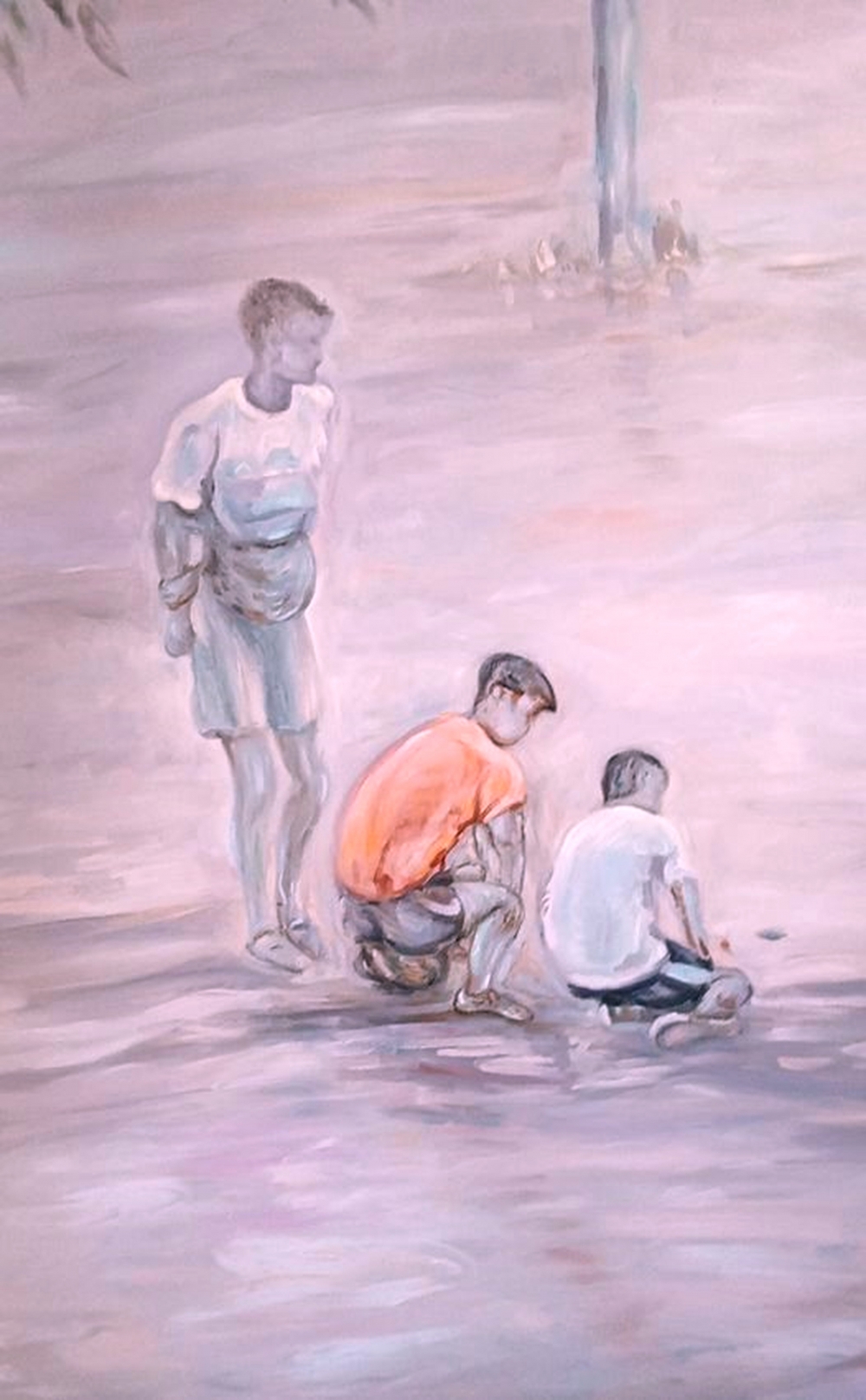 Niños juagando a los bolis