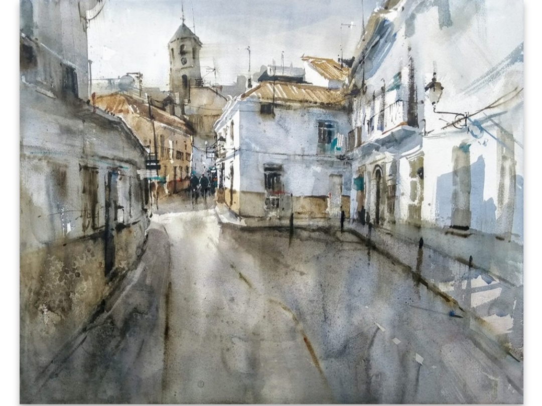 Accésit Adrián Marmolejo Clarhed del Certamen de Pintura al aire libre  de Los Barrios,Cádiz, Febrero 2019